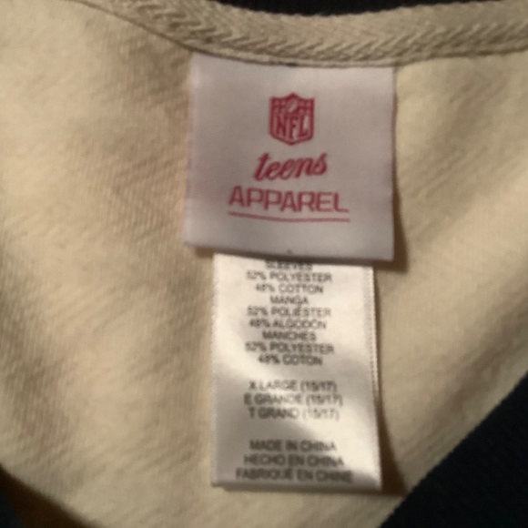 NWT Teens NFL  Texans Juniors XL pullover black and white - Picture 4 of 6